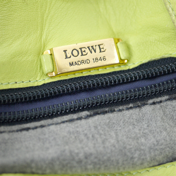 LOEWE　レア!!総革アコーディオンWショルダー（ライム）