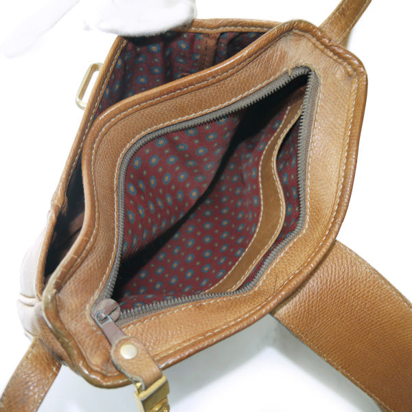 LOEWE　アナグラムロゴ スクエアミニショルダー（茶）