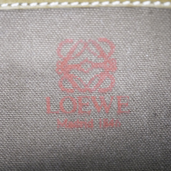 LOEWE　ステッチリボン総革2WAYバッグ（黄）