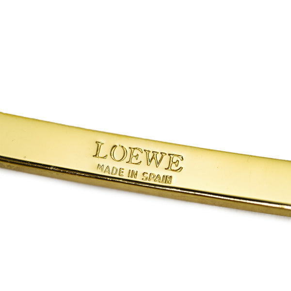 LOEWE　アナグラムロゴバックル レザー細ベルト（黄）