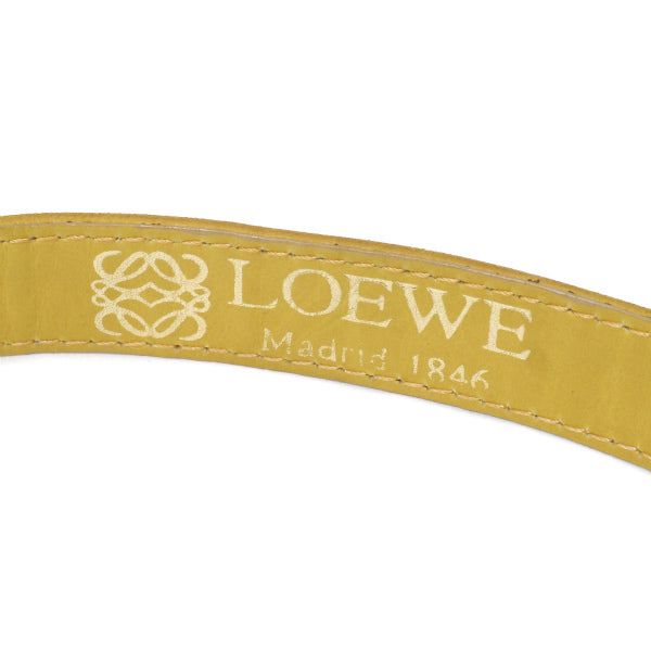 LOEWE　アナグラムロゴバックル レザー細ベルト（黄）