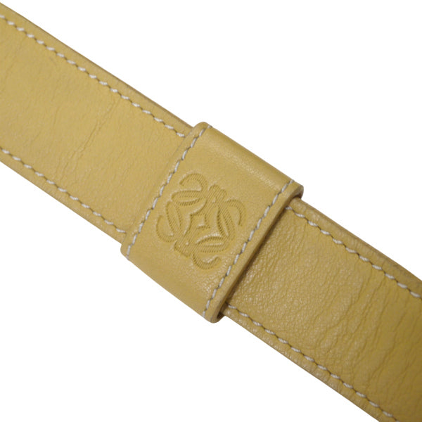 LOEWE　巾着レザーショルダー（イエロー）