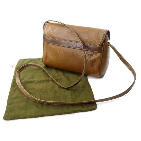 ENRIQUE LOEWE KNAPPE 総革ポシェットバッグ（茶）