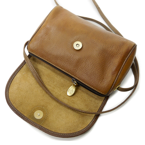 ENRIQUE LOEWE KNAPPE 総革ポシェットバッグ（茶）