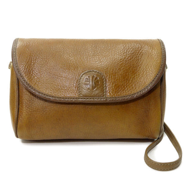 ENRIQUE LOEWE KNAPPE 総革ポシェットバッグ（茶）