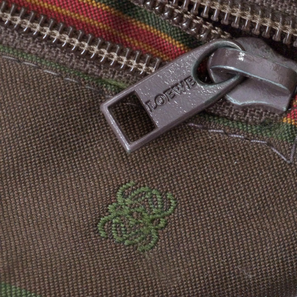 LOEWE　アナグラムロゴ スクエアショルダー（茶）