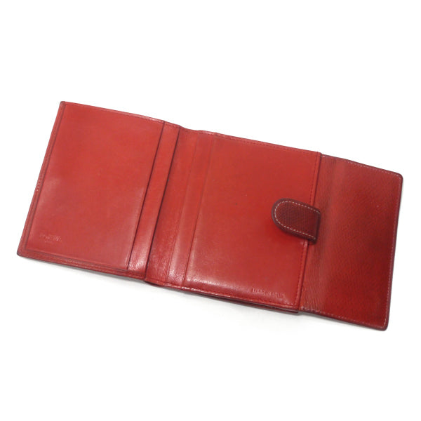 LOEWE　アナグラムロゴ ミニ折財布（赤）