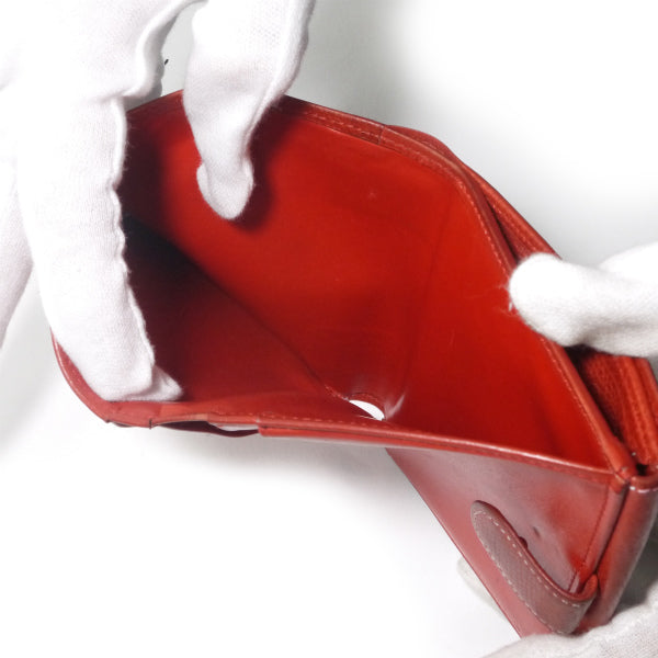 LOEWE　アナグラムロゴ ミニ折財布（赤）