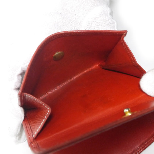 LOEWE　アナグラムロゴ ミニ折財布（赤）