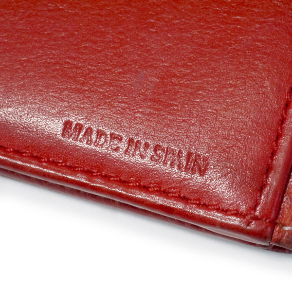 LOEWE　アナグラムロゴ ミニ折財布（赤）