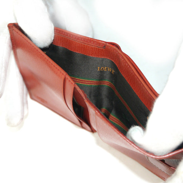 LOEWE　ベラスケス ２つ折り財布（赤）