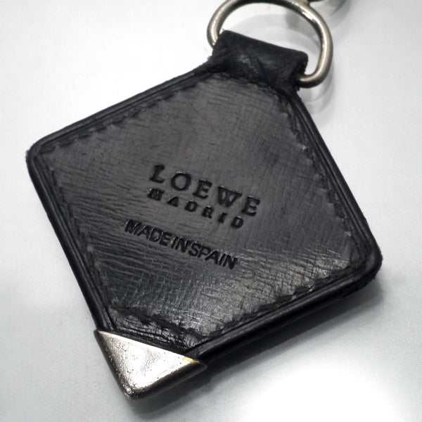 LOEWE　アナグラムロゴレザーキーリング （黒）