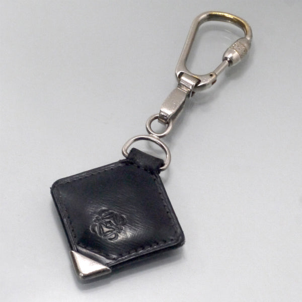 LOEWE　アナグラムロゴレザーキーリング （黒）
