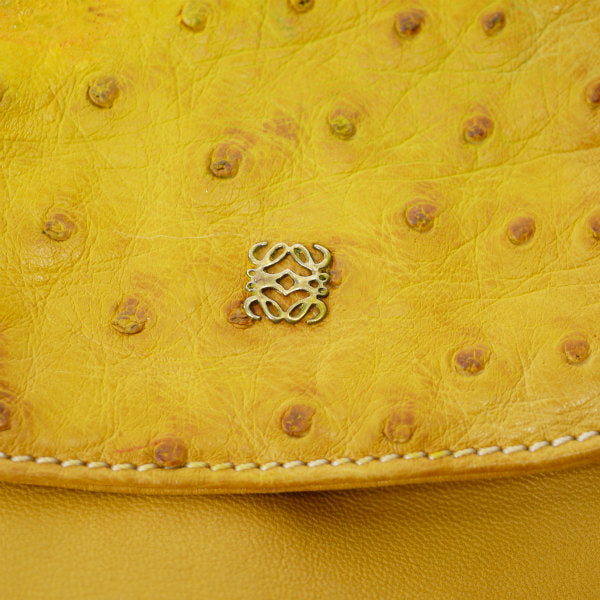 LOEWE　オーストリッチ/ロエベナッパ ミニトート（黄）