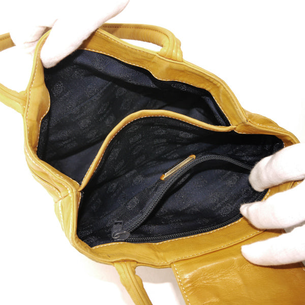 LOEWE　オーストリッチ/ロエベナッパ ミニトート（黄）