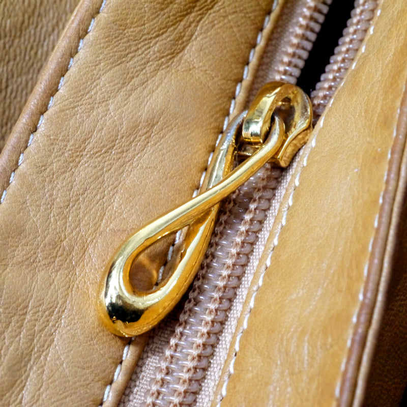 LOEWE　アナグラムロゴ 総革トート&ショルダーバッグ（明茶）