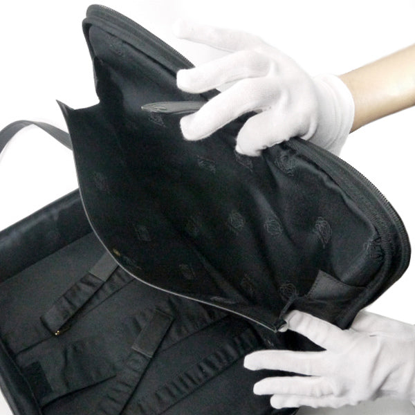 LOEWE　総革ショルダー付ブリーフケース（黒）