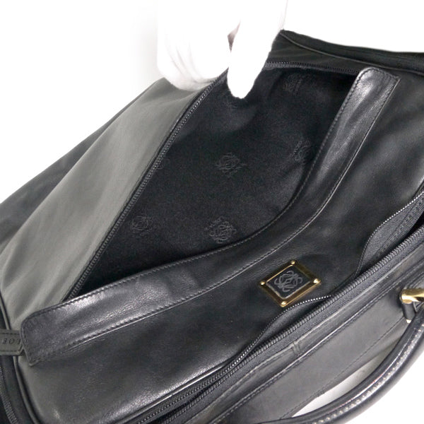 LOEWE　総革ショルダー付ブリーフケース（黒）
