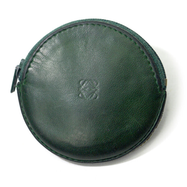 LOEWE　アナグラムロゴ総革コインケース（緑）