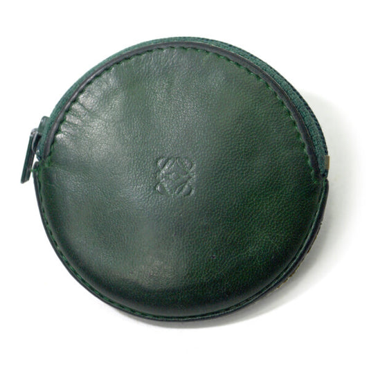 LOEWE　アナグラムロゴ総革コインケース（緑）