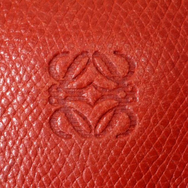 LOEWE　アナグラムロゴ総革コインケース（赤）