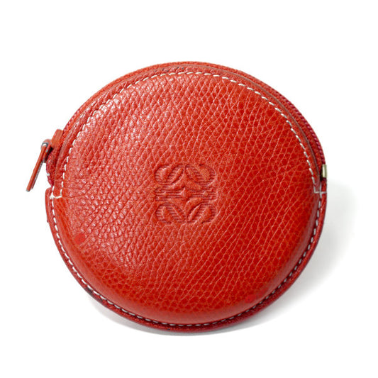 LOEWE　アナグラムロゴ総革コインケース（赤）