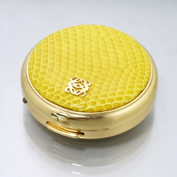 LOEWE　アナグラムロゴ リザードピルケース（黄）