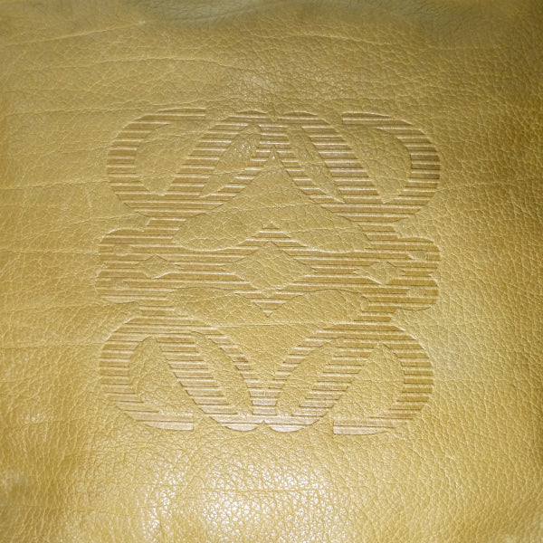 LOEWE　アナグラムロゴ スクエアレザーショルダー（黄）