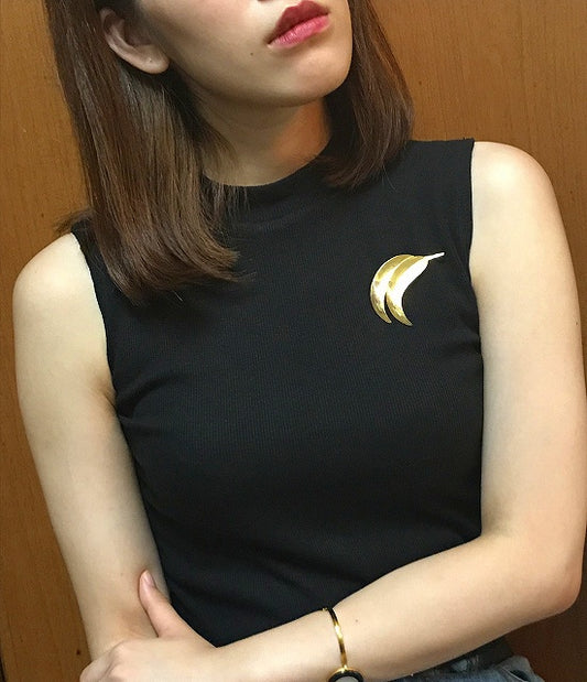 MIRIAM HASKELL ゴールドリーフブローチ