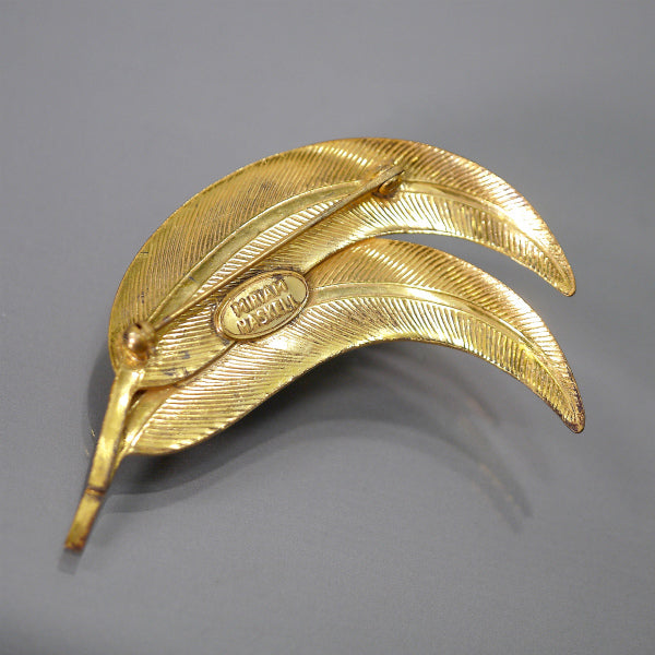 MIRIAM HASKELL ゴールドリーフブローチ