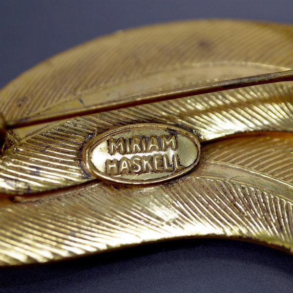 MIRIAM HASKELL ゴールドリーフブローチ