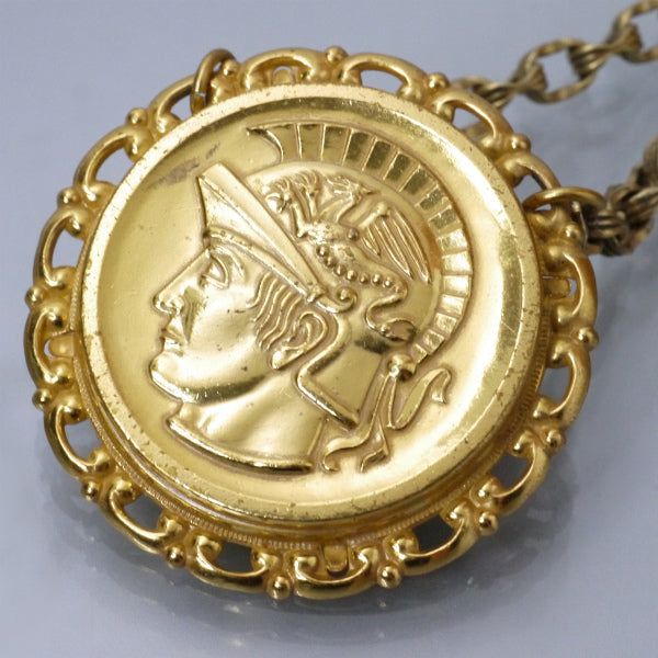 MIRIAM HASKELL 80sコインモチーフ ネックレス&ブローチSET