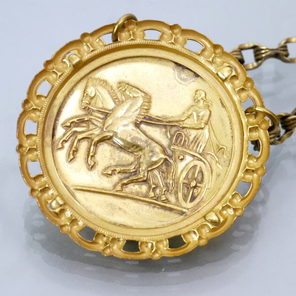 MIRIAM HASKELL 80sコインモチーフ ネックレス&ブローチSET