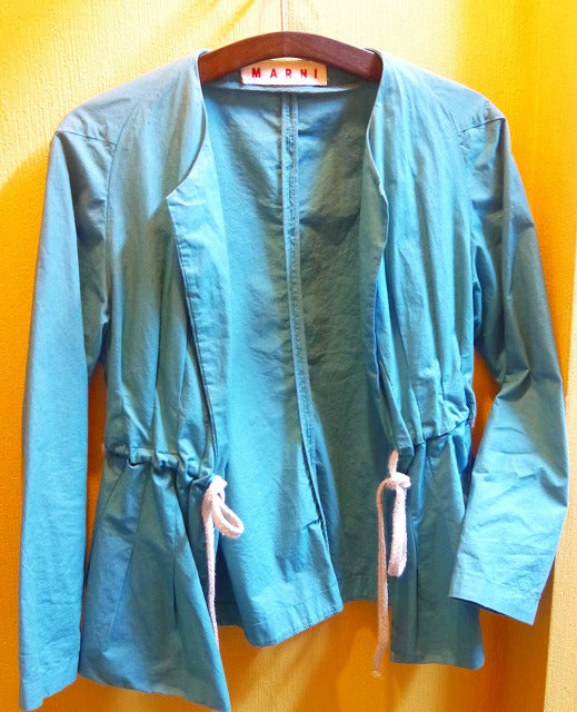 マルニ　春物！青ブラウスジャケット