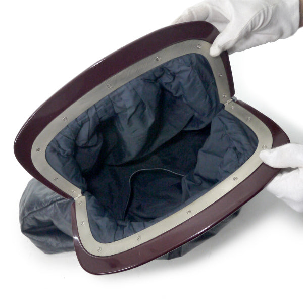 MARNI　バルーンレザークラッチバッグ（黒）