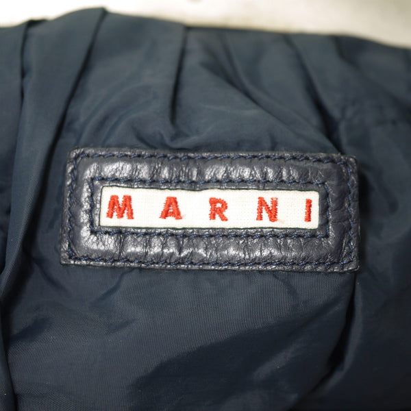 MARNI　バルーンレザークラッチバッグ（黒）