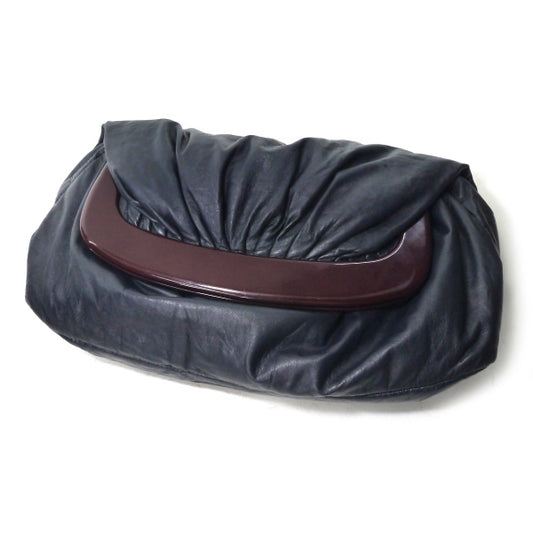 MARNI　バルーンレザークラッチバッグ（黒）