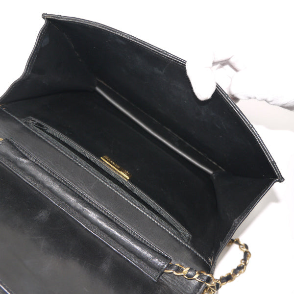 mila schon　キルティングレザー チェーンバッグ（黒）