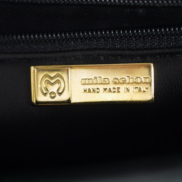 mila schon　キルティングレザー チェーンバッグ（黒）