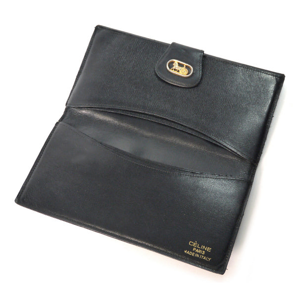 OLD CELINE 馬車金具レザー長財布（黒）