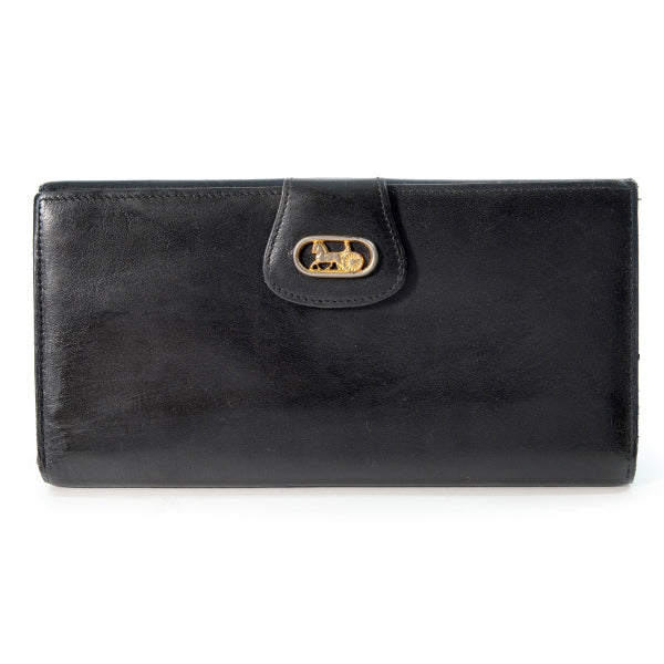 OLD CELINE 馬車金具レザー長財布（黒）