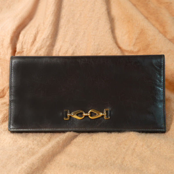 OLD Celine 本革　長財布（濃茶）