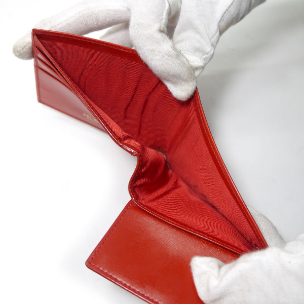 OLD CELINE  ビット金具レザー折り財布（赤）