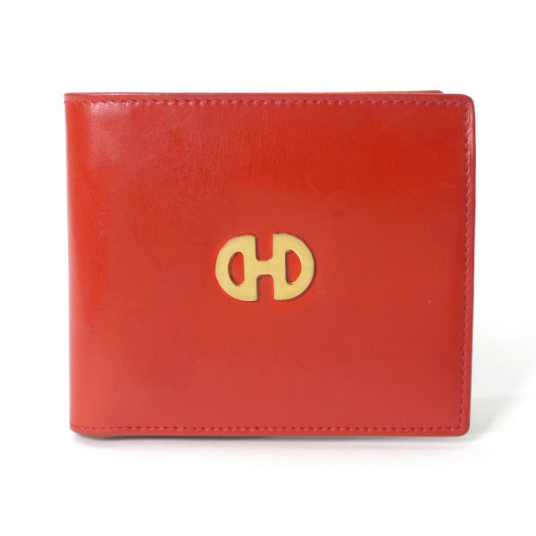 OLD CELINE  ビット金具レザー折り財布（赤）