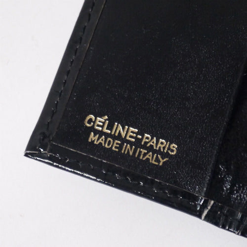 OLD Celine <訳あり>4連キーケース（クロコダイル・黒）