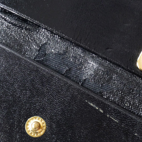 OLD Celine <訳あり>4連キーケース（クロコダイル・黒）