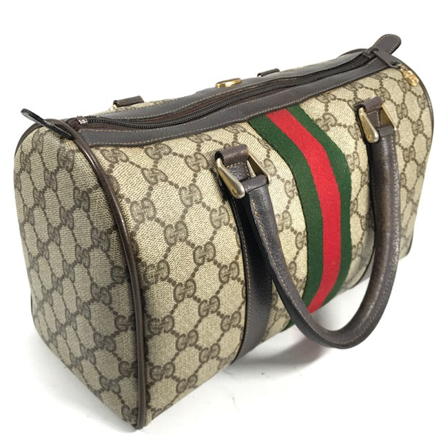 OLD Gucci 定番ボストン（茶・中）