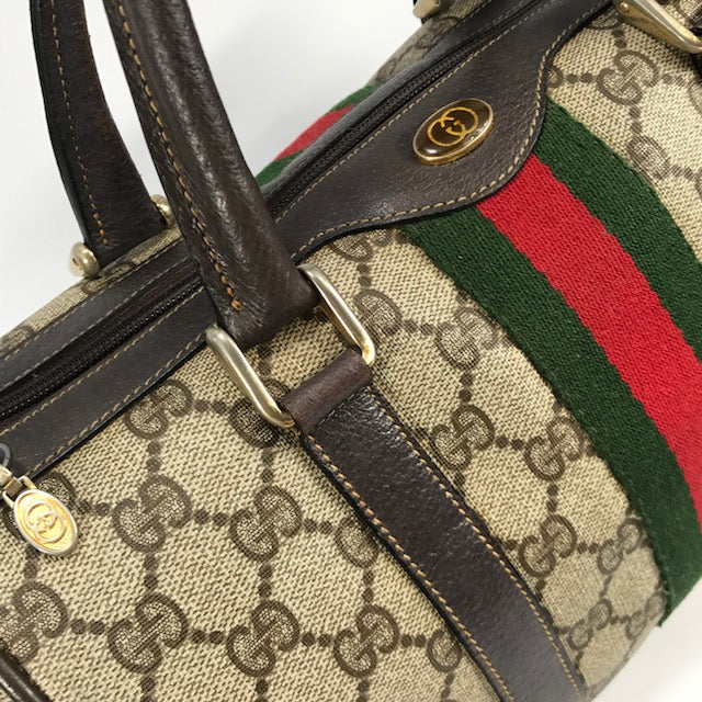 OLD Gucci 定番ボストン（茶・中）