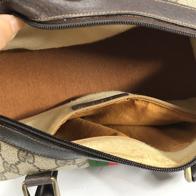 OLD Gucci 定番ボストン（茶・中）
