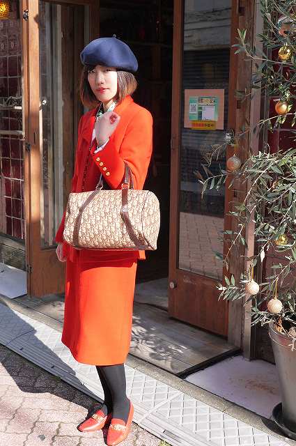 Old.Dior トロッター柄　ボストン（茶）